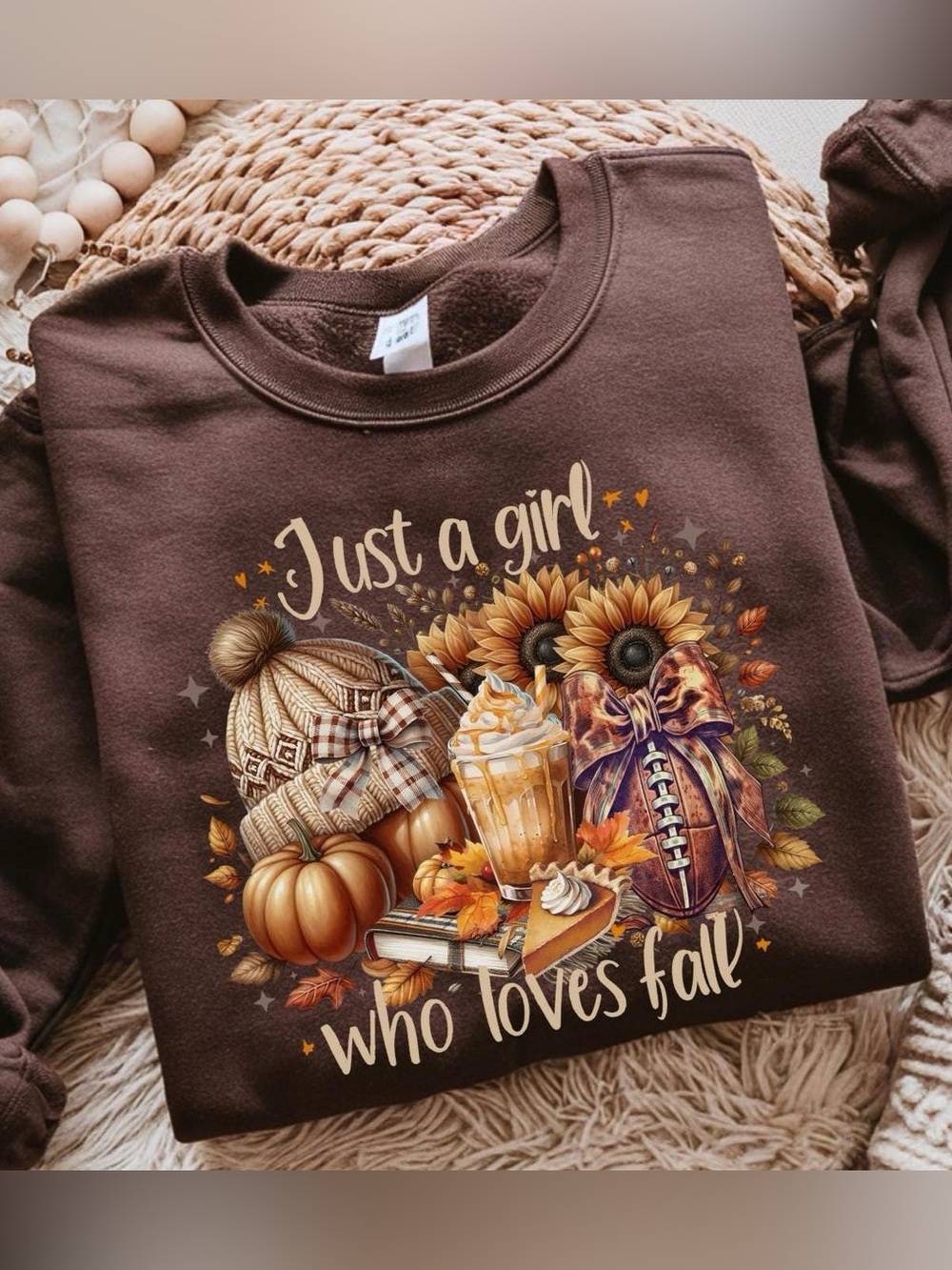 Fall Season Just A Girl Who Loves Sweatshirt Cozy Season Shirt | Gildan 18000